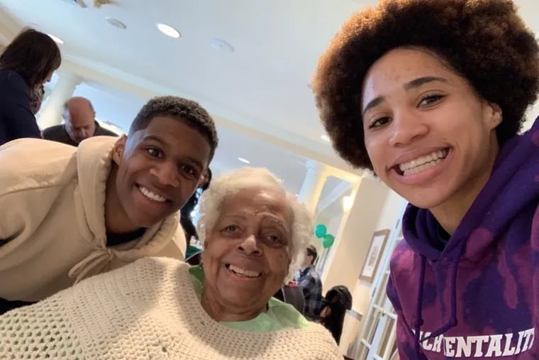 Mrs. Alston, with grandchildren Cameron  (left) and Kendall, was known as “Mama A” or “Mommy Alston” by many of her children's friends.