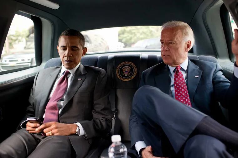 President Obama and Vice President Biden ride in the motorcade on the way to the signing of the Dodd-Frank Wall Street Reform and Consumer Protection Act. By the end of their two terms in the White House, Obama and Biden had forged a personal bond that is stronger than that of any president and vice president in the modern era.