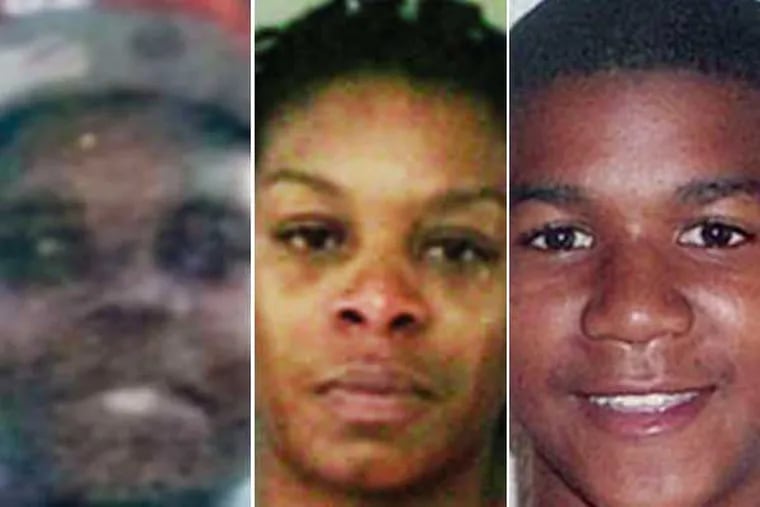 Michael Brown, Sandra Bland, Trayvon Martin