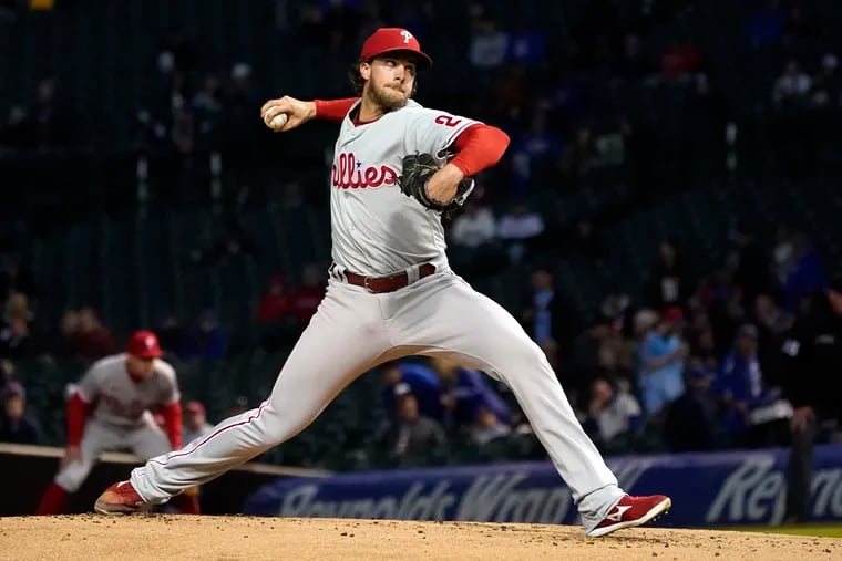 Phillies starting pitcher Aaron Nola gave up four earned runs in six innings on Wednesday.