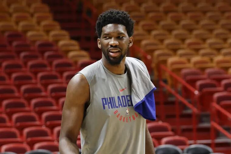 Sixers center Joel Embiid said before practice on Friday the entire team could win defensive player of the year.