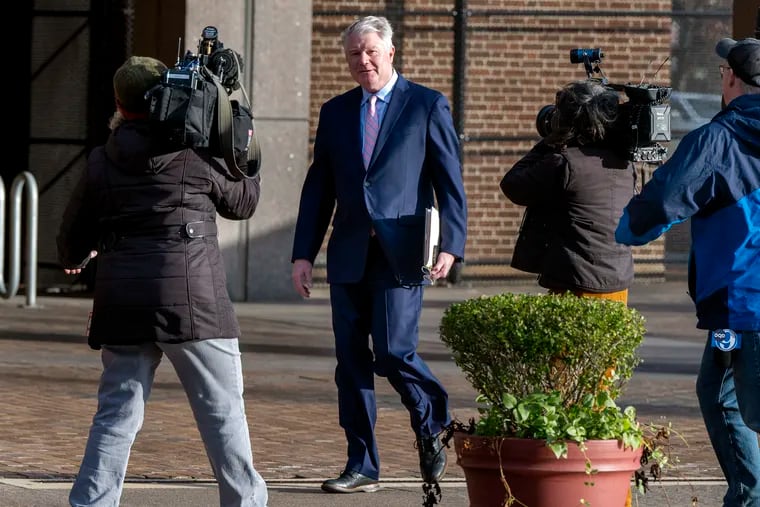 Former labor leader John Dougherty arrives at the James A. Byrne U.S. Courthouse on Monday for closing arguments in his federal embezzlement trial.