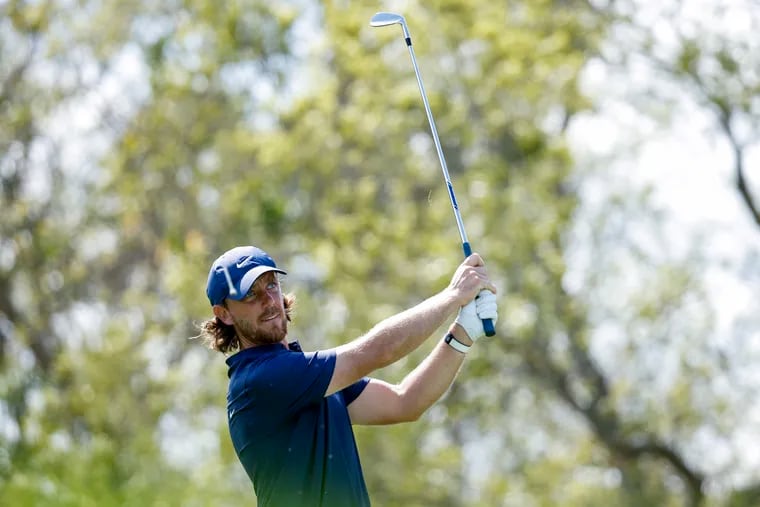 Tommy Fleetwood of England hits a tee shot on the seventh hole during the second round of the Arnold Palmer Invitational presented by Mastercard at Arnold Palmer Bay Hill Golf Course on March 08, 2024 in Orlando, Florida.