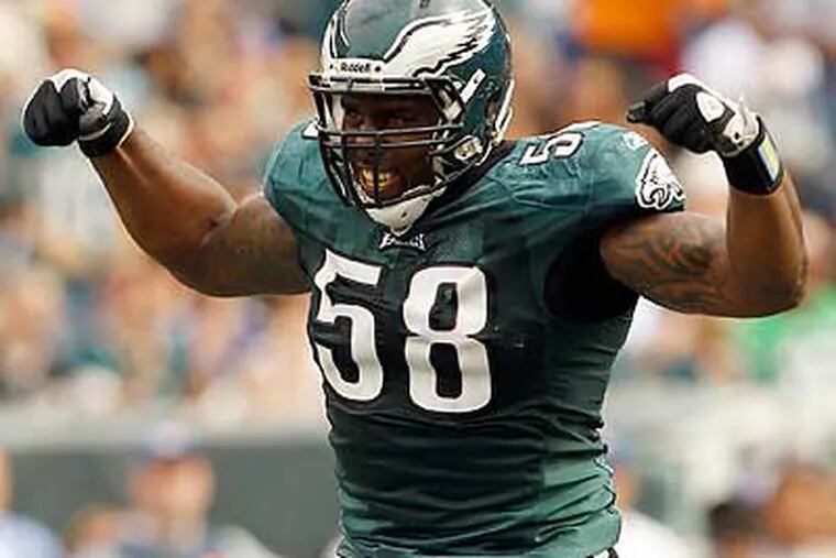 Trent Cole will return to the Eagles after missing the last two games. (Yong Kim/Staff Photographer)