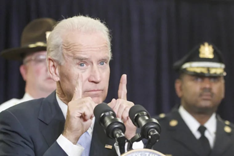 Vice President Joe Biden visited York, Pa., on Tuesday to tout the Obama administration's plan to put laid off teachers back to work. (Charles Fox / Staff Photographer)