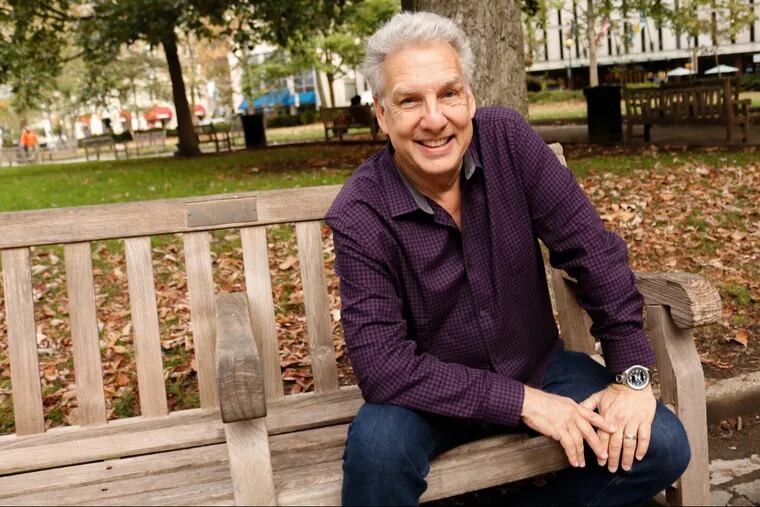 TV host Marc Summers poses for a photo in Rittenhouse Square in Center City on Wednesday morning, October 11, 2017.  ‘On Your Marc,’ the new documentary about his life, will premiere at the Trocadero on Friday.