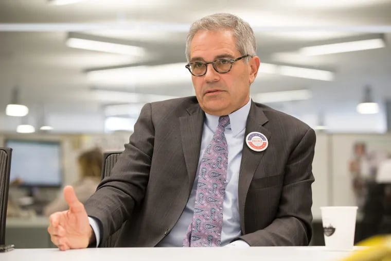 DA candidate Larry Krasner meets with the PMN Editorial Board at 801 Market Street, in Philadelphia, Tuesday, Oct. 3, 2017.