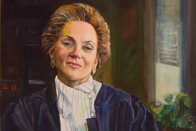 This portrait of Judge Sloviter was created in 1999 to celebrate her 20 years on the bench and hangs in the U.S. Courthouse in Center City.