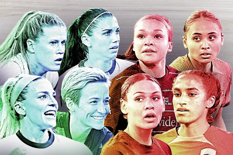 As the "old guard" including Alyssa Naeher, Alex Morgan, Julie Ertz, and Megan Rapinoe transition off the field, youngsters like Sophia Smith, Alyssa Thompson, Trinity Rodman, and Naomi Girma are poised to step up.