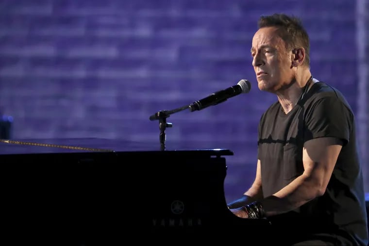 Bruce Springsteen performs at the 72nd annual Tony Awards at Radio City Music Hall on Sunday, June 10, 2018, in New York.