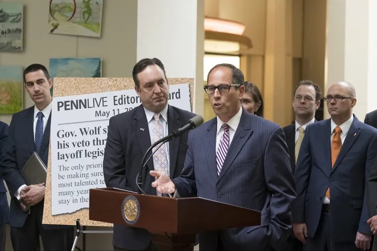 In May 2016, the Republica-controlled Pa. Senate was under pressure from the Catholic Church to kill a measure that would open it to vast litigation from clergy abuse victims. The sme is happening again now with Senate Majority Leader Jake Corman,left, and President Joseph . Scarnati, again at the helm.