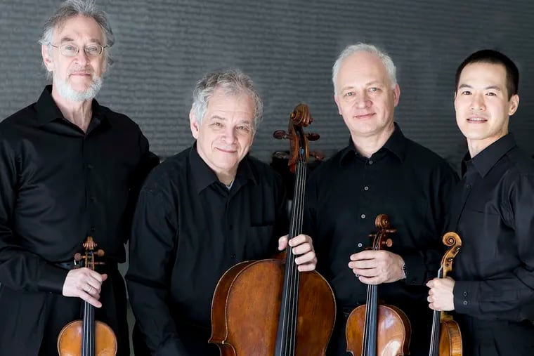 The Juilliard String Quartet : (from left) Ronald Copes, Joel Krosnick, Roger Tapping, and Joseph Lin.