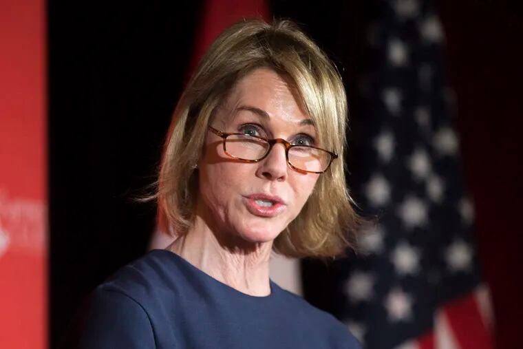 FILE - In this April 4, 2018 file photo, Kelly Knight Craft, U.S. Ambassador to Canada, speaks about NAFTA and Canada-US relations at an Empire Club meeting in Toronto. Craft is President Donald Trump's nominee to be the next U.S. envoy to the United Nations.   (Chris Donovan/The Canadian Press via AP)