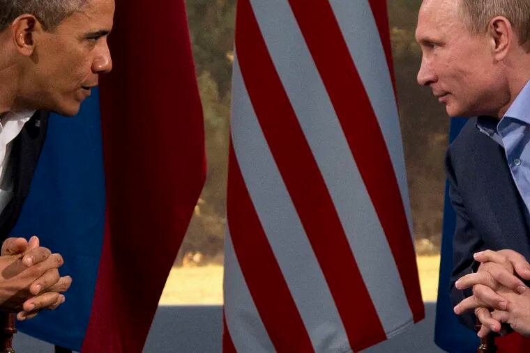 President Obama and Russia's Vladimir Putin going face to face in Northern Ireland in 2013.