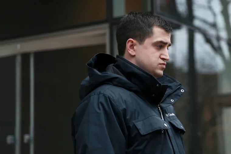 Michael Rohana outside the James A. Byrne Federal Courthouse in Center City in April 2019.