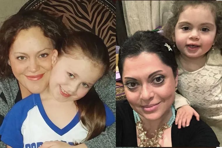 Kelly Moyer with daughter Reese, 6, (on left) and Elina Veksler with daughter Goldie-Rose, 3, (on right) share their experiences with gestational diabetes.