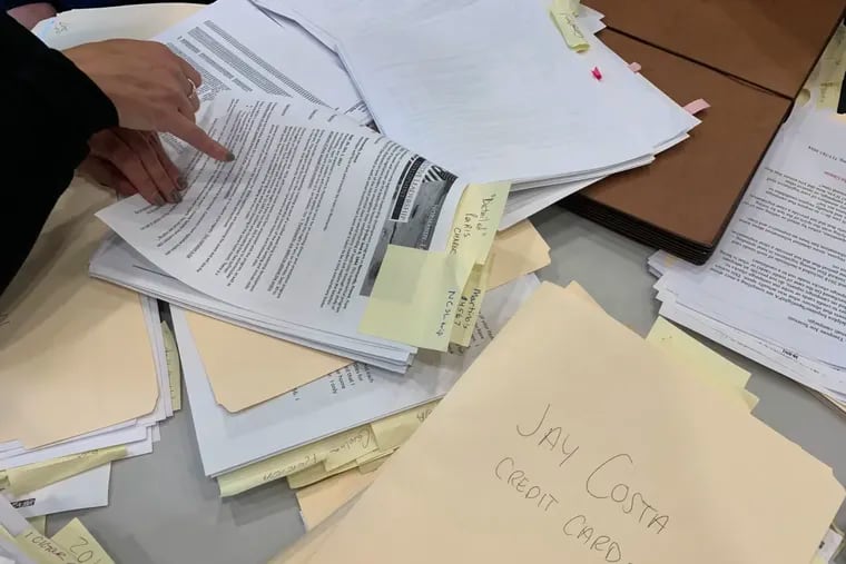 A file photo of campaign finance records