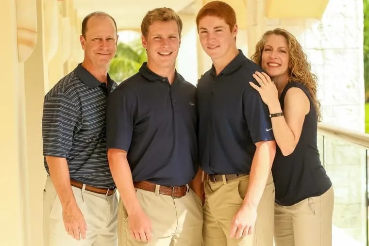 The Piazza family. Tim Piazza, second from right, was killed at Penn State in a hazing incident at a fraternity party on campus.
