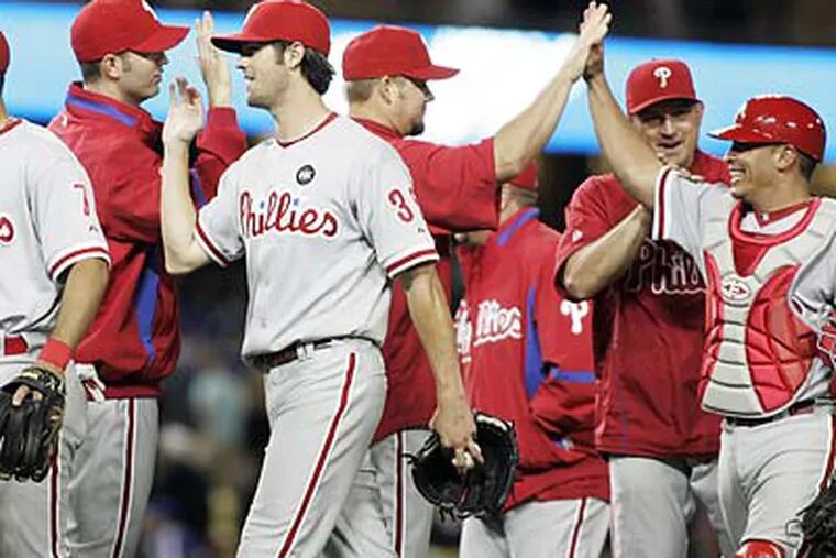 Cole Hamels gave up five hits and struck out five batters in his fifth career complete game. (Lori Shepler/AP)