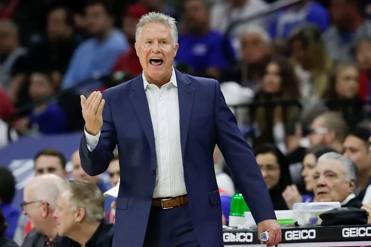 Sixers coach Brett Brown spoke to the local media in a Zoom conference on Friday.