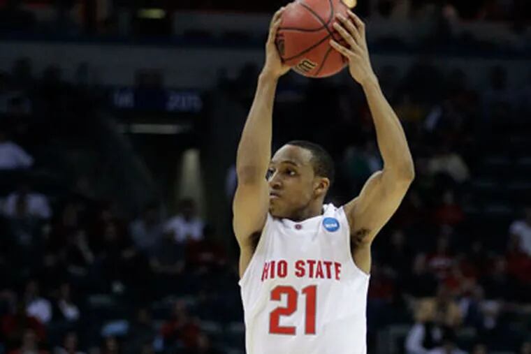 At 6-foot-7 and 210 pounds, Ohio State's Evan Turner has the ability to play various positions. (AP Photo / Morry Gash)