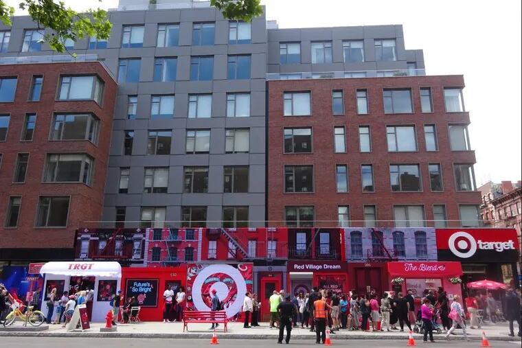 A photo of the newly-opened East Village Target, which has gotten backlash for its corporate homage to the neighborhood's past.