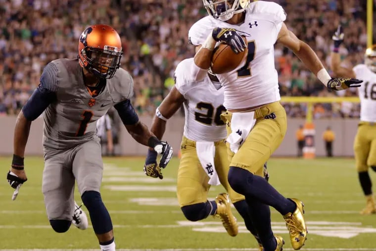 ASSOCIATED PRESS Will Fuller is currently fourth all-time in touchdown catches at Notre Dame, with 24.