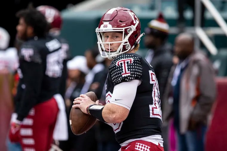 Temple Owls quarterback Justin Lynch started on Saturday against Tulsa after D'Wan Mathis entered the NCAA transfer portal.