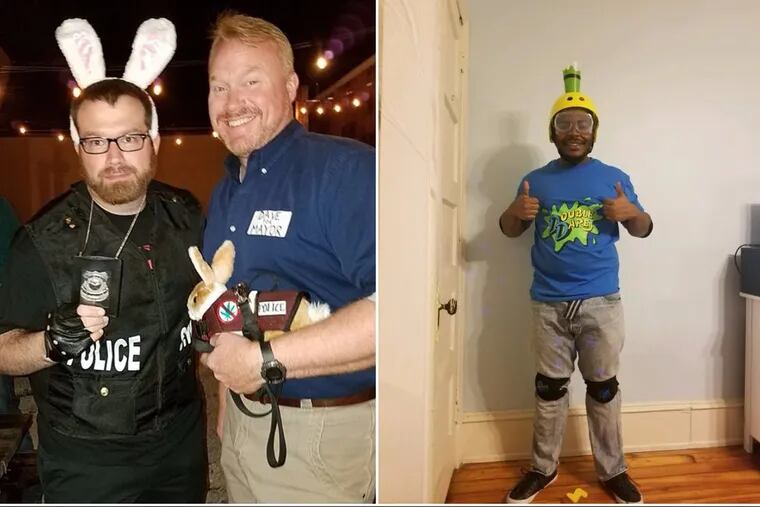 From drug-sniffing bunnies to Double Dare contestants, many residents wore locally-inspired costumes this year.