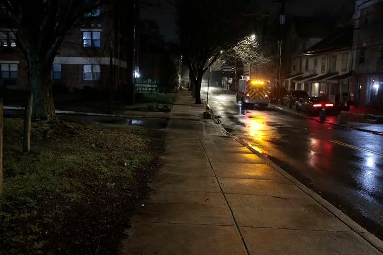 A 16-year-old was killed and a 17-year-old was injured when, according to 6abc, two people began shooting at a group of people on Wister St. (in photo) near Germantown Ave. in Philadelphia on Wednesday evening, March 27, 2024. Police at the scene said the shooting was towards the middle of the block but the 16-year-old was found by the tree on the left.