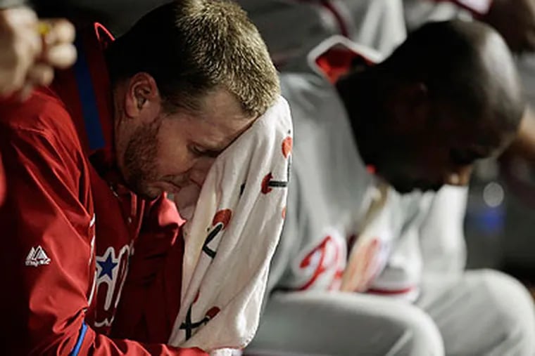 The Phillies were nearly no-hit in Monday night's 3-0 loss to the Dodgers. (Jae C. Hong/AP)
