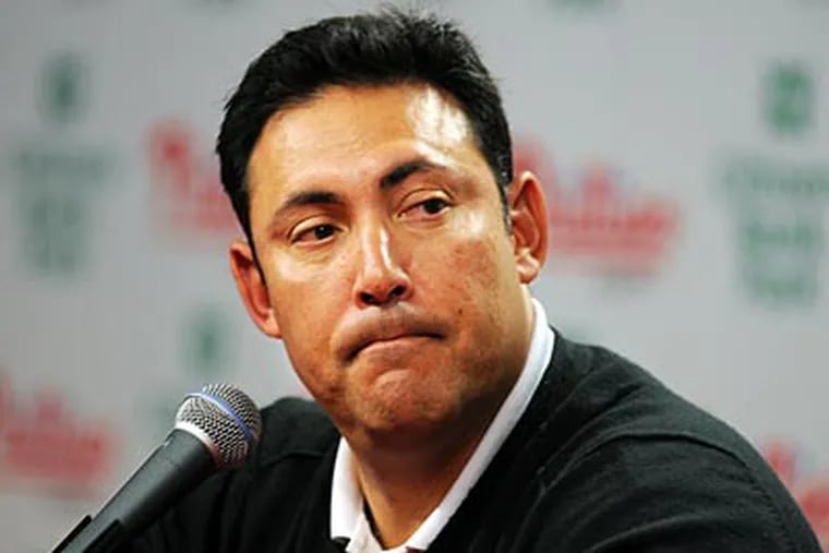 Phillies general manager Ruben Amaro Jr. might find a way to add a righthanded bat. (Sarah J. Glover/Staff file photo)