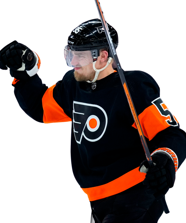 Scott Laughton Philadelphia Flyers Game worn 2021-22 Set 2 Third