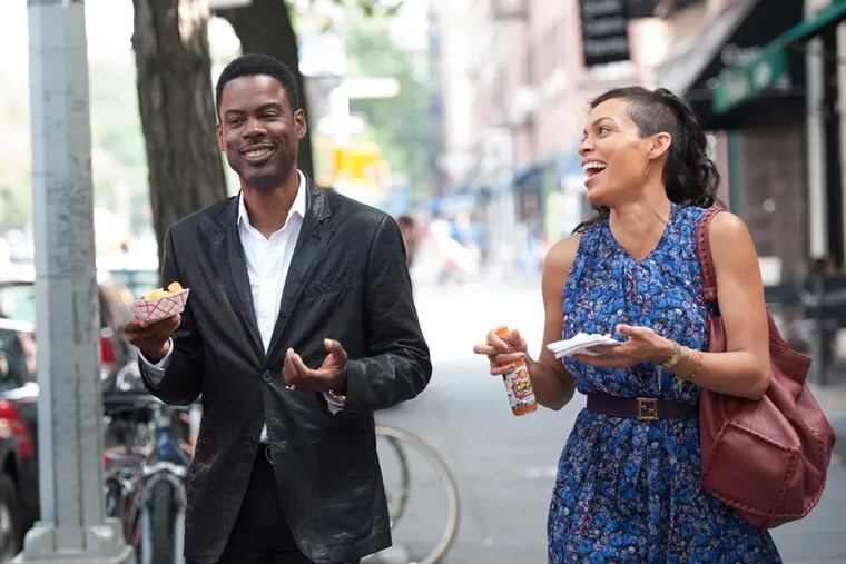 In "top Five," Chris Rock (with costar Rosario Dawson) is deply hurt by a movie critic.