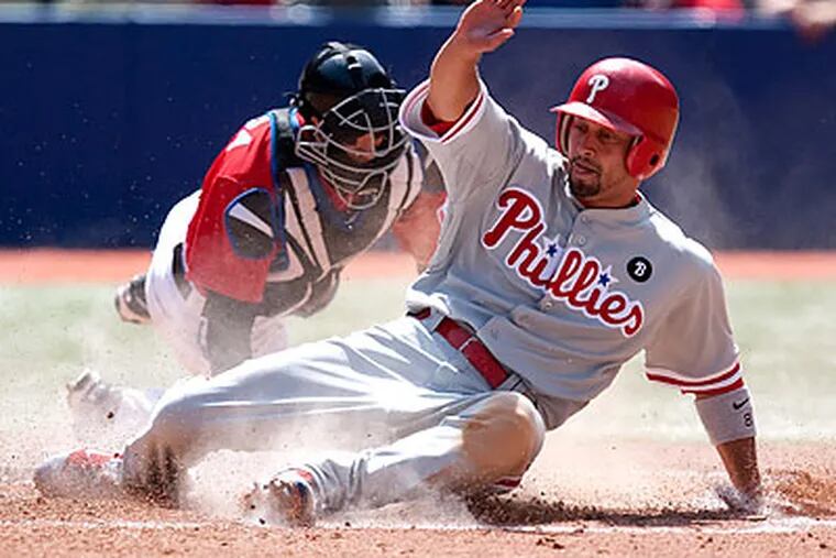 Shane Victorino has been diagnosed with a sprained right thumb. (Chris Young/The Canadian Press/AP file photo)