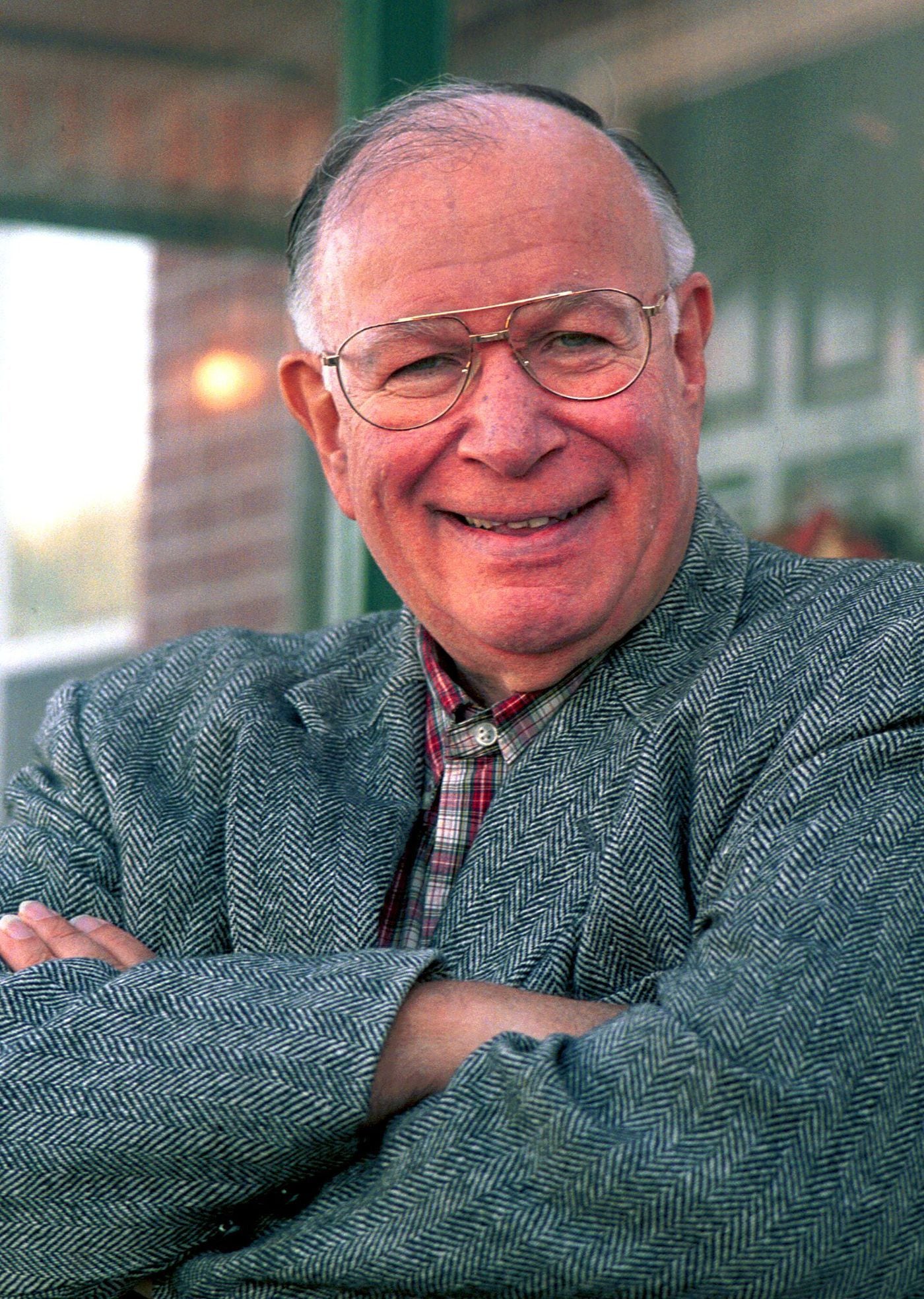 J. Garfield DeMarco, a former GOP boss and cranberry magnate, outside the Maplewood Inn in Hammonton in 2002. At the time, DeMarco was contemplating selling his cranberry business.