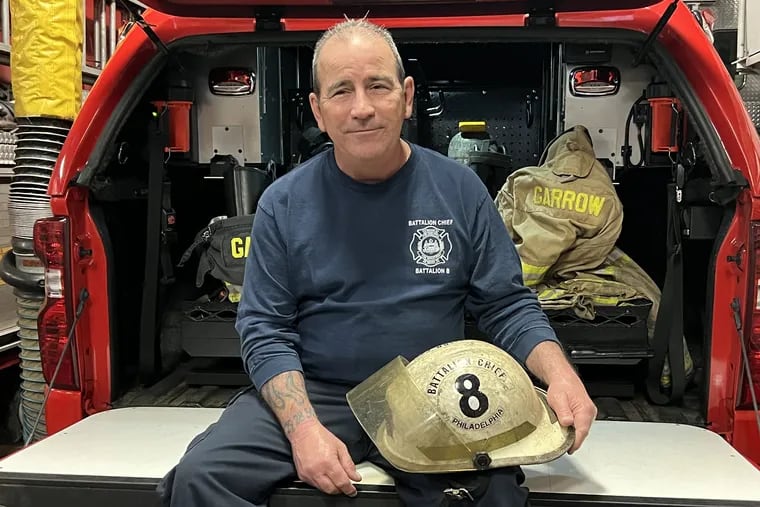 John Garrow served in the Philadelphia Fire Department for 32 years, holding different positions at 11 firehouses before being named chief of Battalion 8 in North Philadelphia.