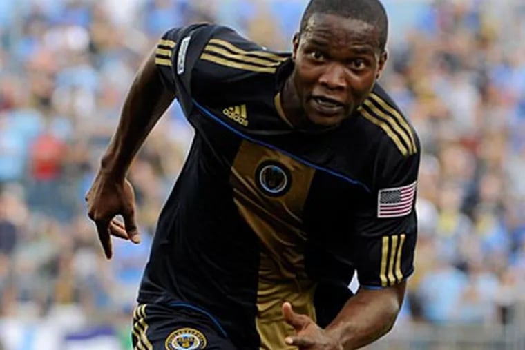 Danny Mwanga brought a spark to the Union's offense as a substitute in Wednesday's game. (AP file photo)