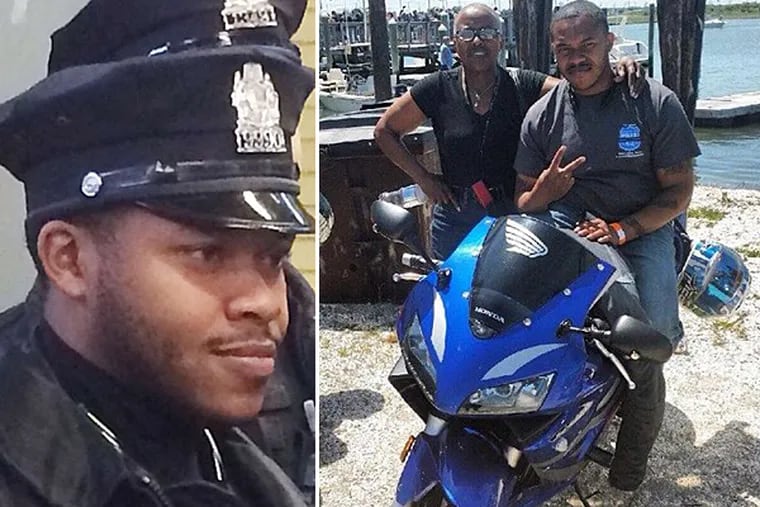 Colleagues of Philly police officer Robert Wilson III took to social media to memorialize the slain officer. @PPDMikeDuffy posted the photo at right, saying Fallen Officer Robert Wilson was a motorcycle rider and has attended Philly's Fallen Heroes Memorial Motorcycle Rides.