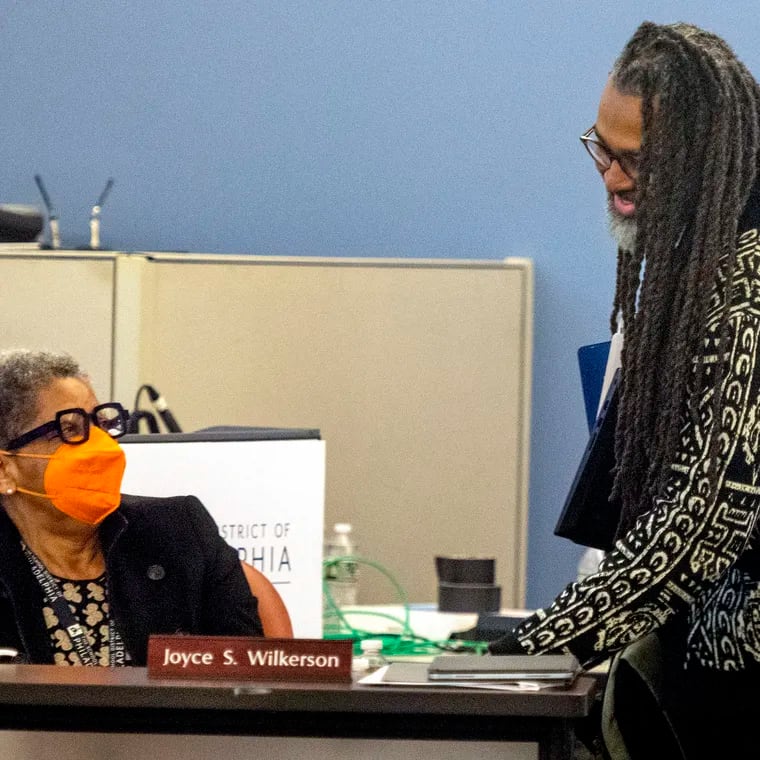 Joyce Wilkerson and Reginald Streater are shown in this 2022 photo. Mayor Cherelle L. Parker has chosen both for her school board; City Council has recommended only Streater for confirmation, and has so far refused to deal with Wilkerson's nomination