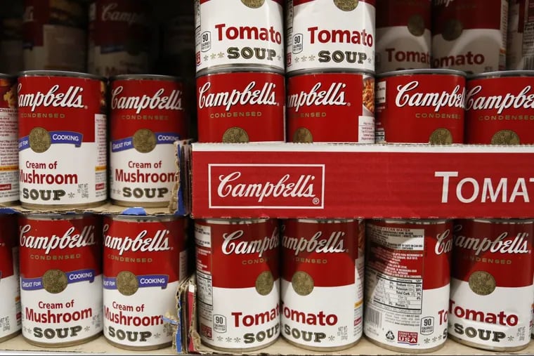 Campbell Soup Co. on Friday reported disappointing financial results for the three months ended Jan. 29. ?Shown is a display at a supermarket in Englewood, N.J., in May.
