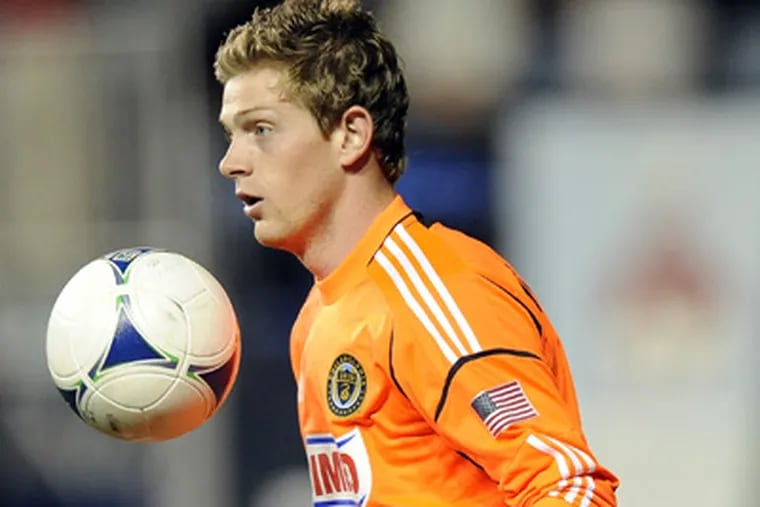 Union goalkeeper Zac MacMath says he would not be in the pros had he not played soccer in college. (Michael Perez/AP)
