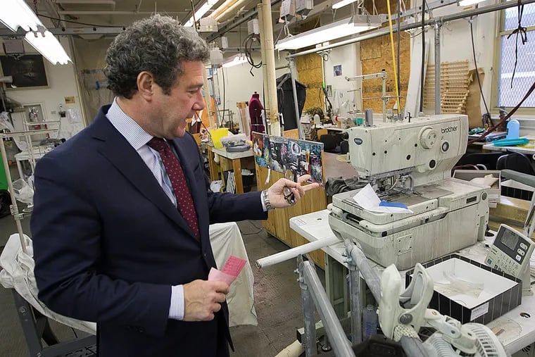 Boyds co-owner Jeff Glass in the fifth-floor tailoring area. “Tailoring is the backbone of the business,” he said. “We can’t function without it.”