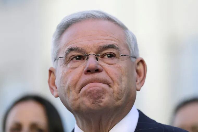 Sen. Bob Menendez became emotional speaking to reporters after a federal jury said it was hopelessly deadlocked in his corruption trial.