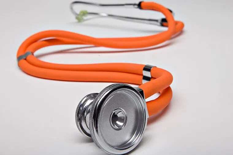 A stethoscope is displayed in New York, U.S., on Tuesday, Oct. 13, 2009. (Daniel Acker/Bloomberg)