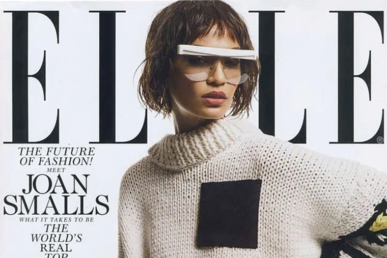 Puerto Rican model Joan Smalls landed Elle's January cover and a nine-page spread.