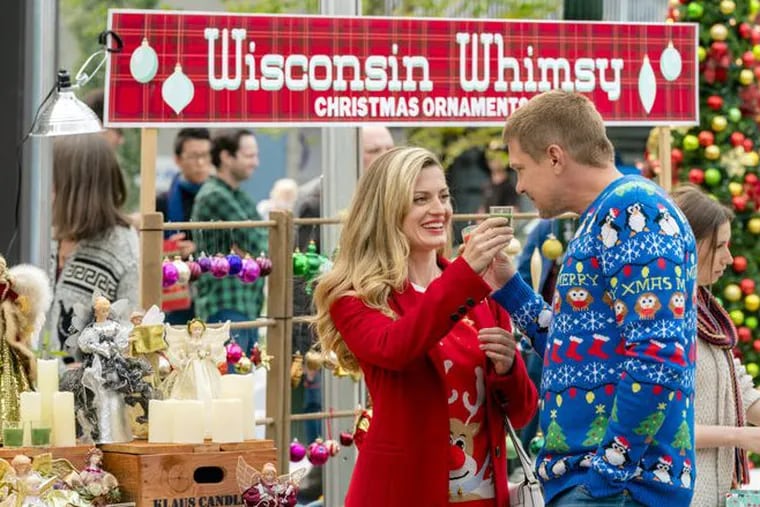 Brooke D’Orsay and Marc Blucas star in “Miss Christmas,” one of the new movies this season on the Hallmark Channel.