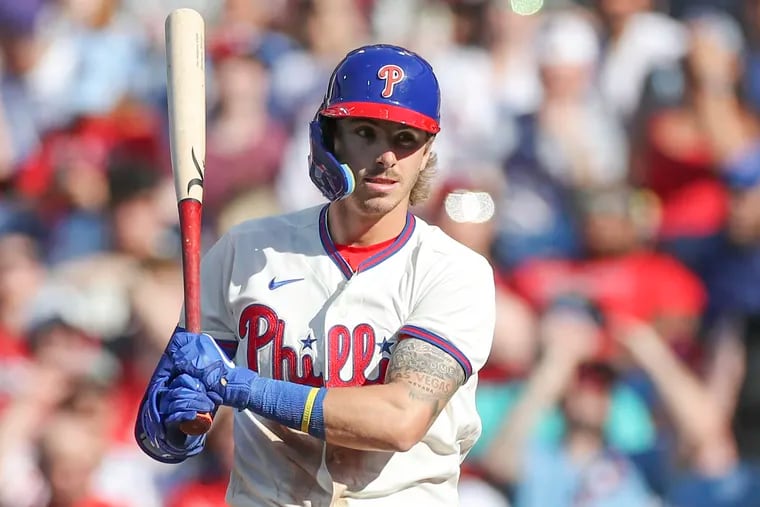 Phillies second baseman Bryson Stott is batting .365/.372/.482 going into Thursday’s game against the Rockies.