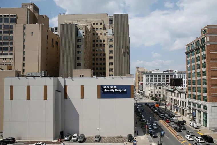 Hahnemann University Hospital is pictured in Center City Philadelphia on Wednesday, July 10, 2019. The hospital's owners have filed for Chapter 11 bankruptcy.