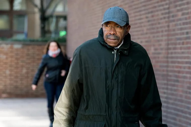 Former Philadelphia Sheriff John Green arrives at U.S. District Court in Philadelphia for one day of his bribery and corruption trial on Friday, March 23.